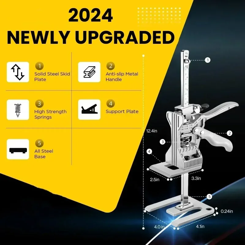 Imagem -05 - Labor Saving Arm Jack 12.4 Polegada Ferramenta de Levantamento Manual Altura Ajustável Levantador de Móveis Lento Rápido Cair no Modo Velocidades