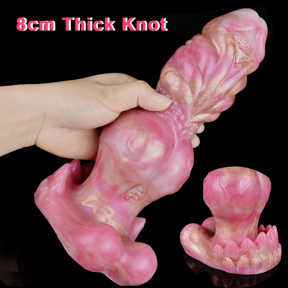 YESUBY Thick Silicone Alien Wolf Dildo With Sucker Realistic Animal Knot Penis Prostate Massager Anal Sex Toys For Women Men 18+