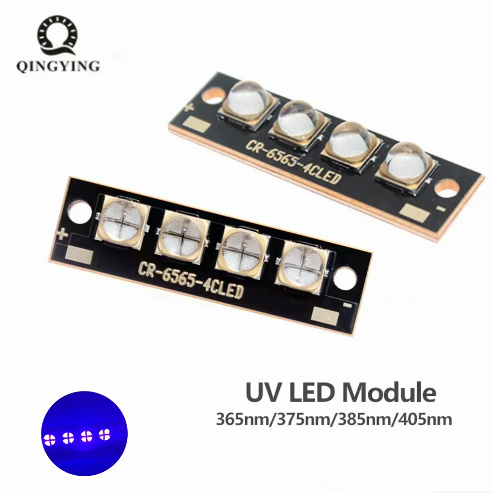 

40W UV LED Light Curing Lamp Module LG6565 3D Label Inkjet Printer Glue Resin Cable Marking Machine 45*13mm Copper Substrate