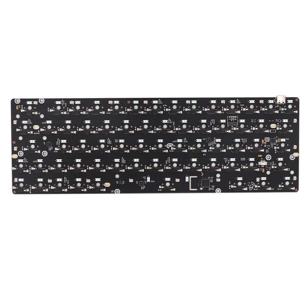 BG64M GH60 Hot swappable Custom Mechanical Keyboard PCB Three mode Bluetooth 2.4G Wireless type c  rgb program 60%