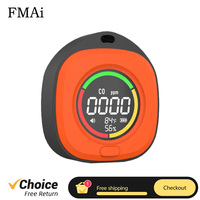 FMAI K5D Carbon Monoxide Detector CO Air Quality Monitor 1000mAh Battery LED Screen USB Type-C Charging for Indoor and Travel