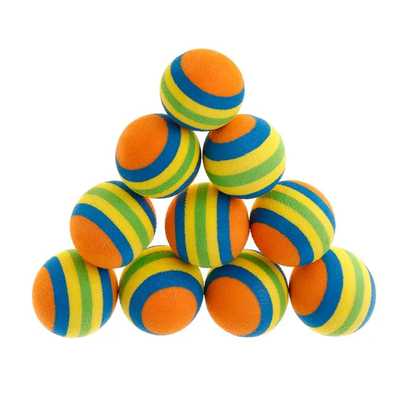 10Pcs Colorful Pet Ball  Interactive Fetching Catching Ball Colorful EVA Catching Balls for Medium Dog Puppy Home