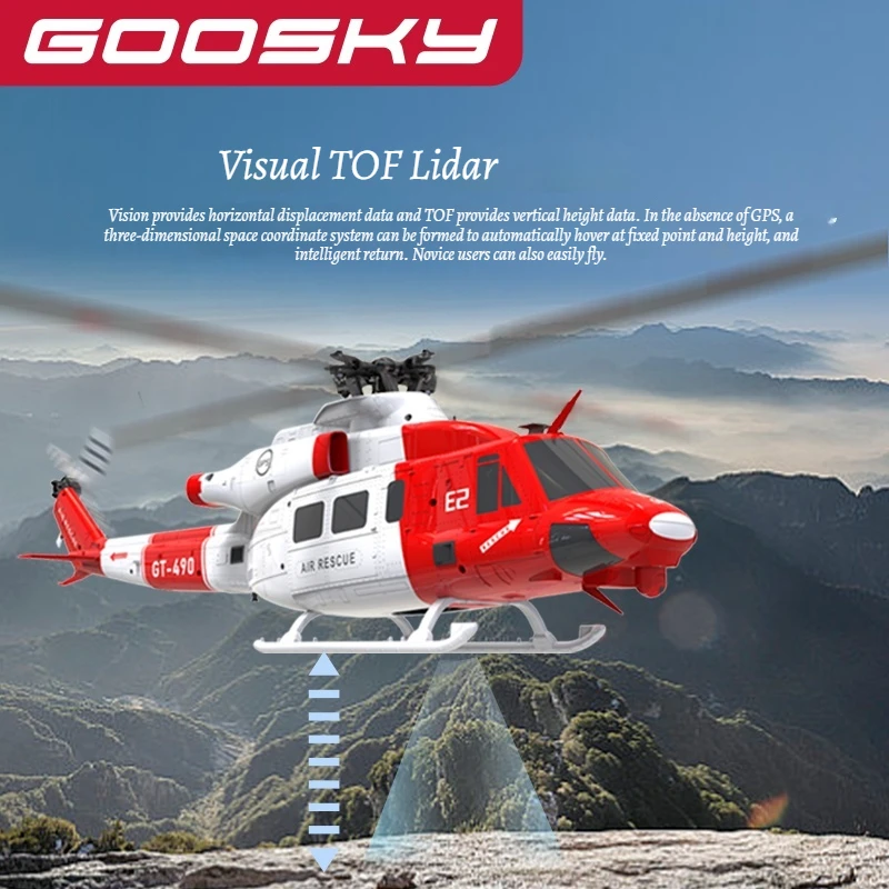 

GOOSKY E2 Вертолет с дистанционным управлением GPS Двойной бесщеточный прямой привод Интеллектуальная камера UH-1Y Модель самолета Игрушка для взрослых Подарок