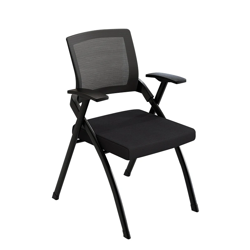 High Quality Mesh Office Chairs Metal Frame Foldable Training Room Training Chairs with Writing Table