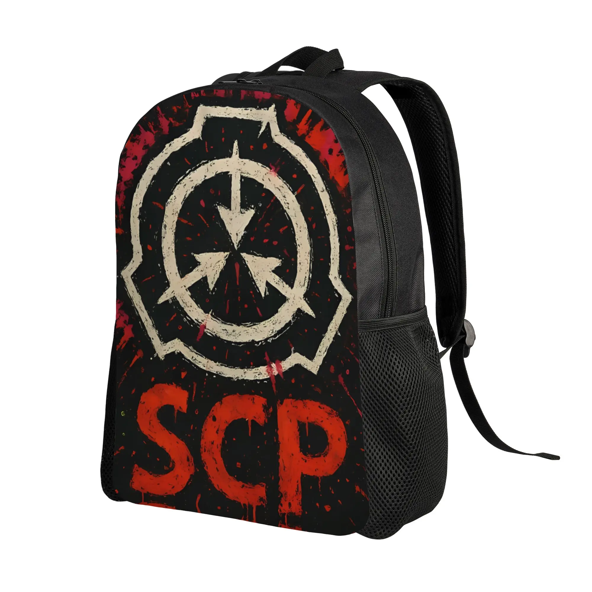 Punk Style SCP Foundation Schoolbag Daily mochila Large Capacity Cool Horror Aesthetic Backpack For Teens