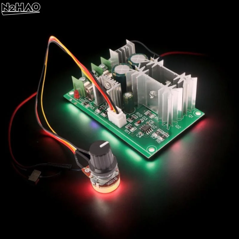 1 Set PWM Motor Speed Controller 20A Current Regulator DC10-60V DC Motor Speed Regulator 12V 24V 36V 48V High Power Drive Module