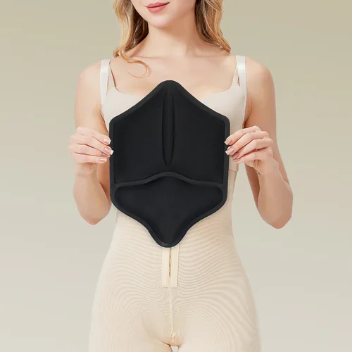 Imagen 2 del producto 1 Uds. De espuma Lipo EVA negra para cirugía postoperatoria, aplanar el soporte Lumbar Abdominal, placa Ab de compresión adelgazante corporal