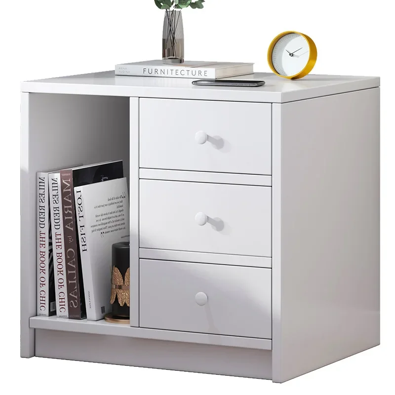 Yijiada Bedside Table Modern Simple Small Cabinet Locker Small Simple Bedroom Storage Cabinet Shelf