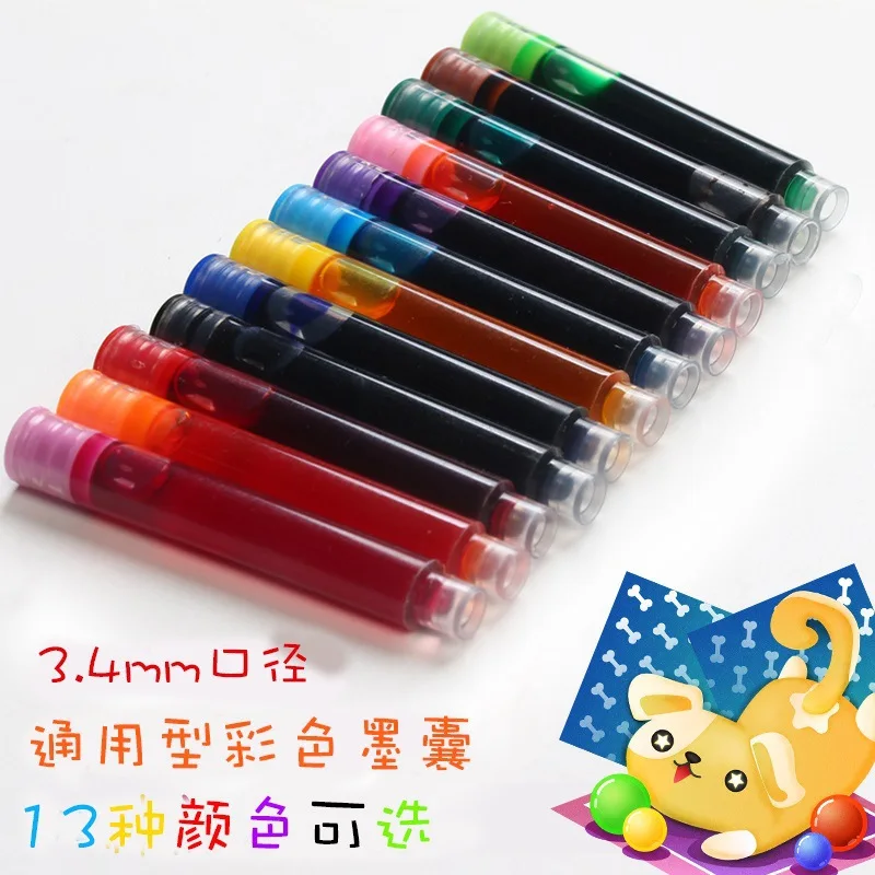 

10 Boxes Fountain Pen Replaceable Ink Refills Smooth Writing Erasable Ink for School Office Beginners Writers Classroom Prize