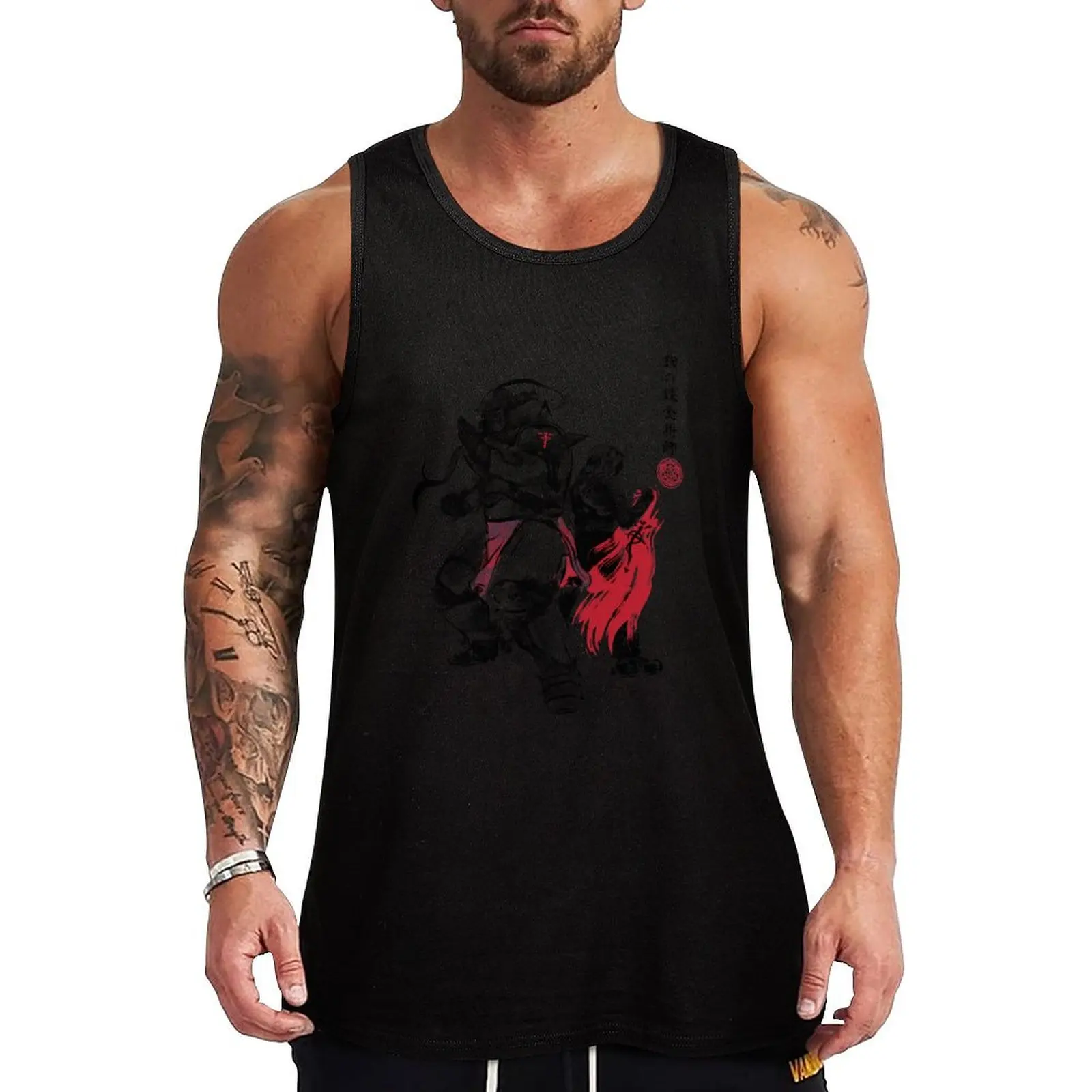 Brotherhood sumi-e Tank Top t shirt mens gym clothes gym Men's t-shirts vest for men