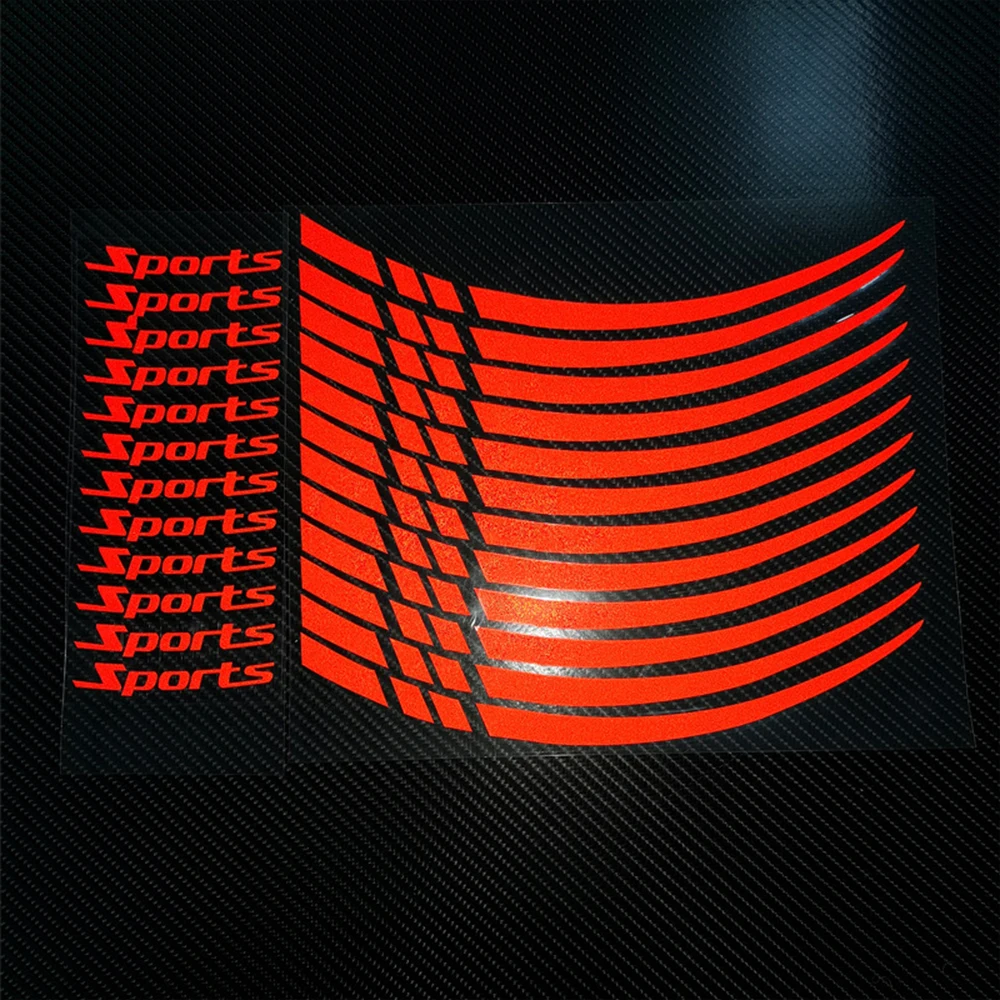 18 "19" 20 "21" Motorfiets Auto Velg Streep Wiel Decal Tape Sticker Sport wiel Decals Racefiets Reflecterende Sticker