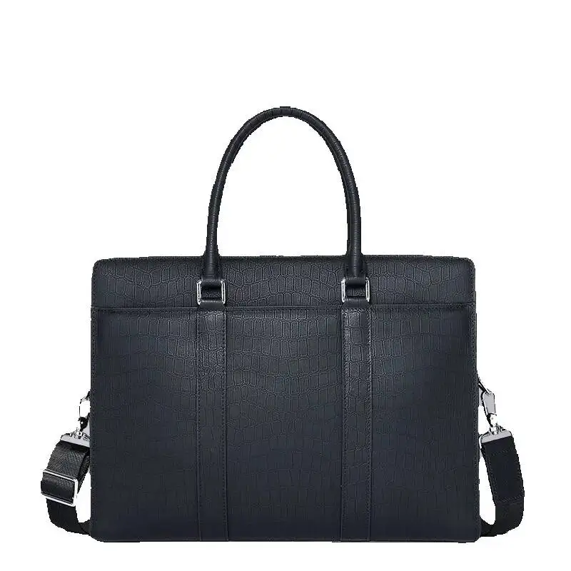 حقيبة يد رجال الأعمال حقيقية رسول حقيبة رجالية فاخرة حقيبة بسيطة المحمولة المحامي الرجال اجتماع جلد البقر حقيبة رسمية #2