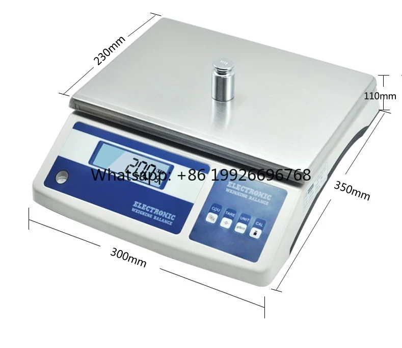 0.1g 1g 10kg 20kg 30kg High Accuracy Stainless Steel Digital Weight Machine Platform Table Scale with LCD Display