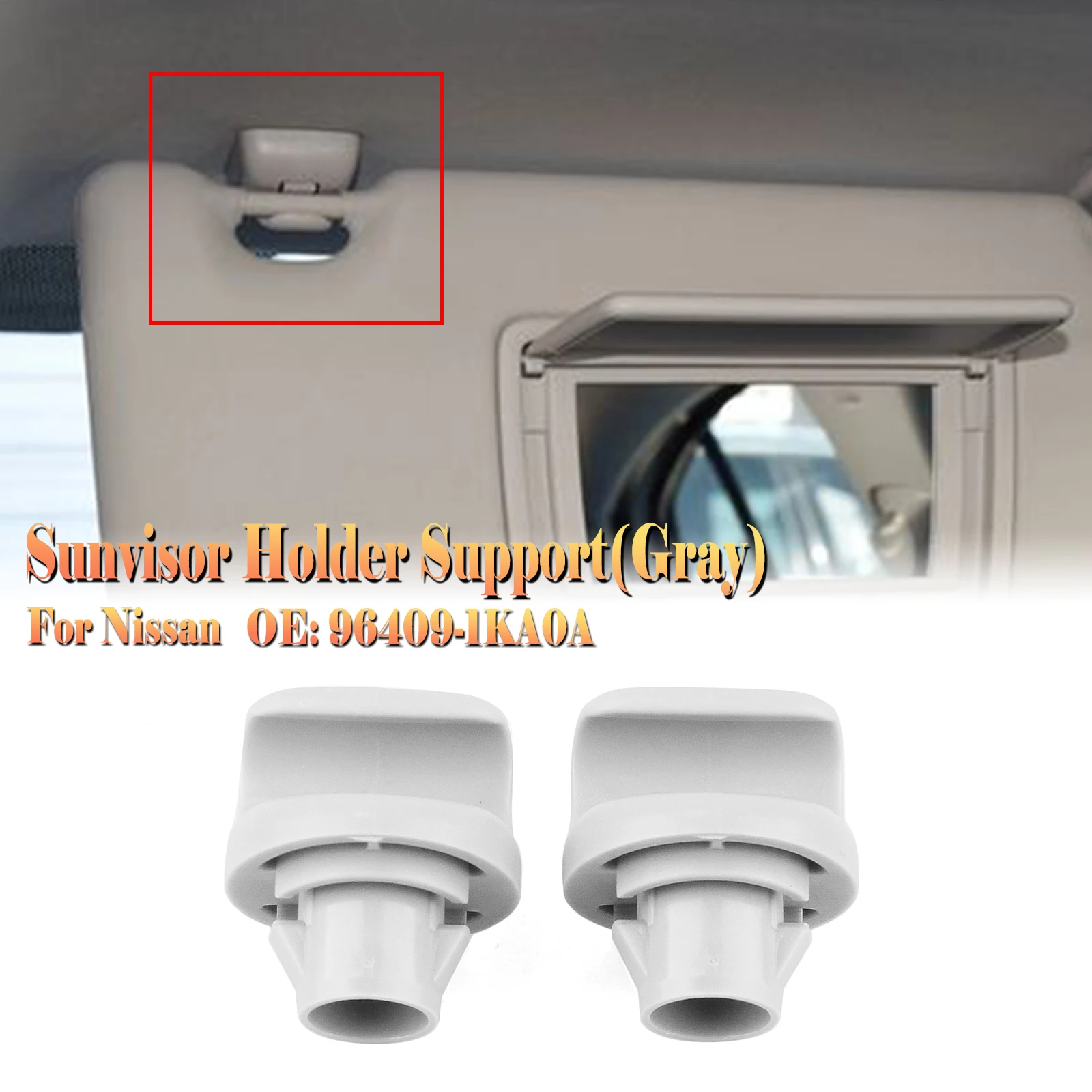 Car Sunvisor Clip Hook Holder Sun Visor  Bracket Cover For Nissan X-Trail T32 Teana L33 Koleos HC Murano Rogue Sport