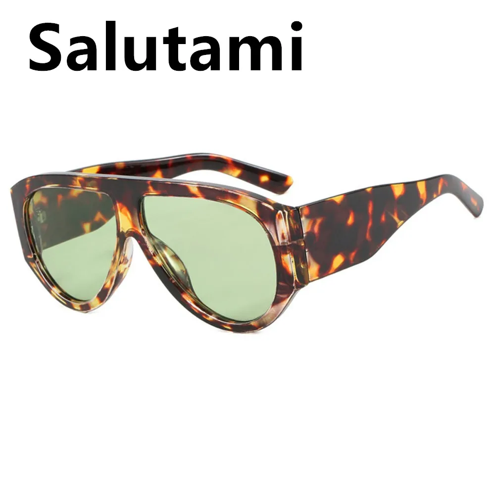 new fashion sunglasses for owmen men vintage oversized oval green brown gradient sun glasses ladies trendy elegant shades uv400
