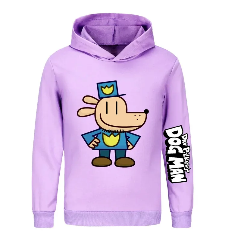 L2025L 할로윈 신상 아동 패션 만화 도그맨 의류 프린트 스웨터 아기 소녀 후디 스웨트셔츠 소년 긴팔 코트