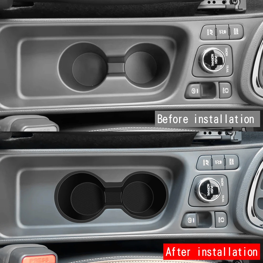 Für Toyota Yaris Cross Silikonmatte – Flexible Konsolenauflage für kabelloses Ladepad, Aufbewahrungsfach unter dem Bildschirm, Getränkehalter – Detail 13