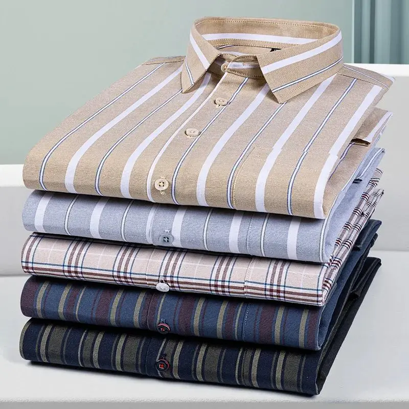

plus Size 14XL Men's Slim Fit Long Sleeve Shirts 100% Cotton CleanFit Waist-Cinching PU Leather 3D Effect Deformation Re...