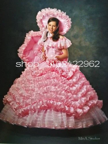 Victorian Fancy Medieval Queen Prom Dresses pink ruffles Costume Gothic Civil War Southern Belle Corset Evening Gown