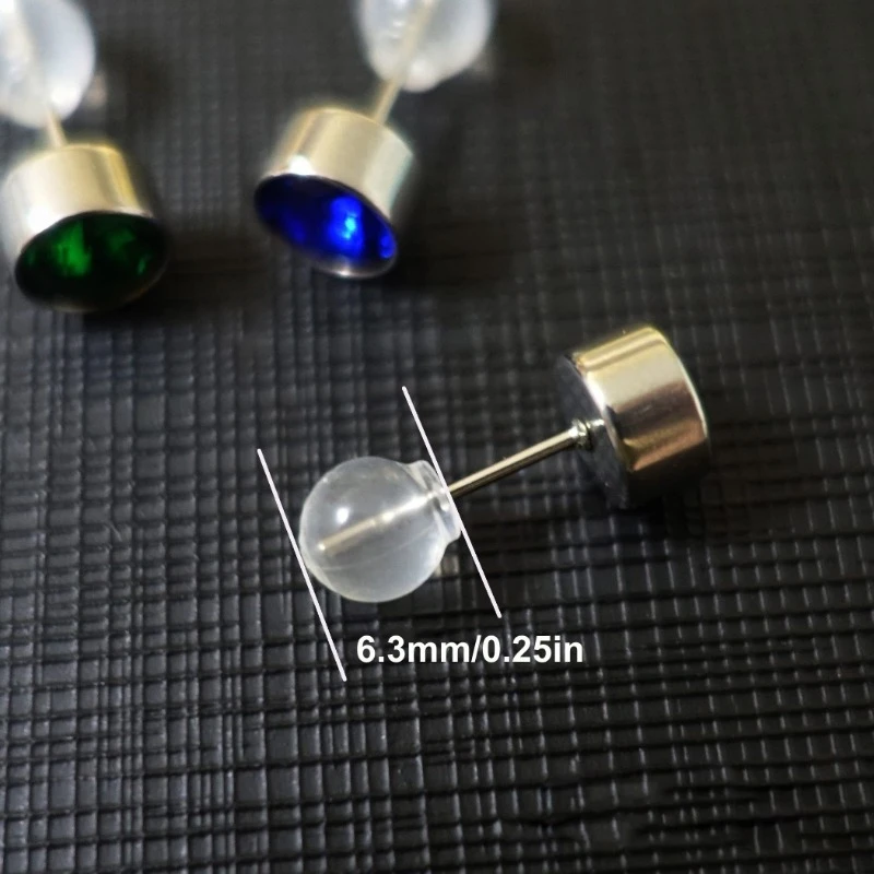 20pcs ناعمة السيليكون أقراط الظهر مضادة للانزلاق التسرب واضح تصميم الكرة للمجوهرات DIY جعل مريحة السلامة ستود العودة #3