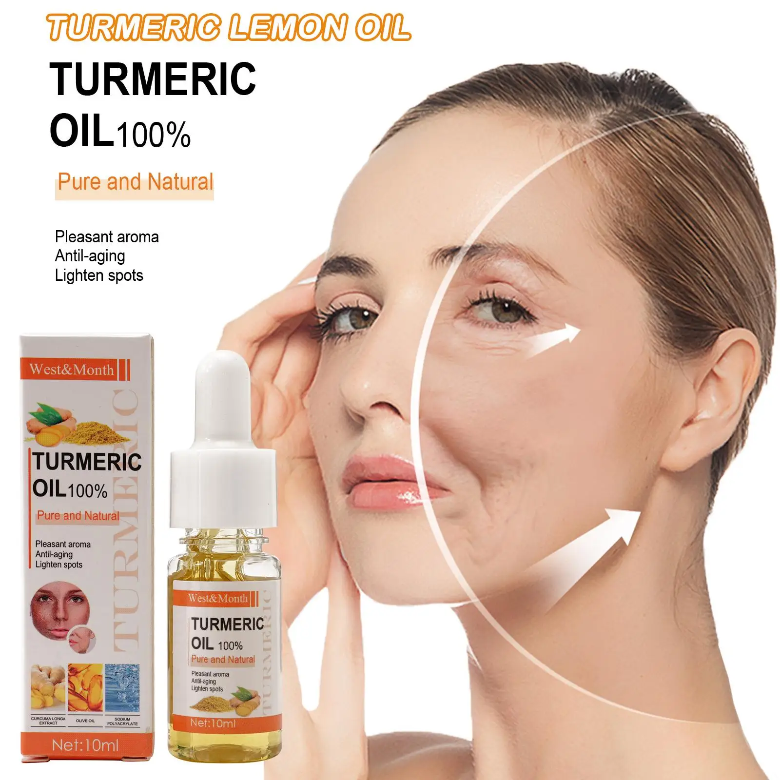 

Turmeric Lemon Oil Lightening Acne Dark Spot Corrector Skin Serum Firming Lifting Whitening Face Care Moisturizing N0N3