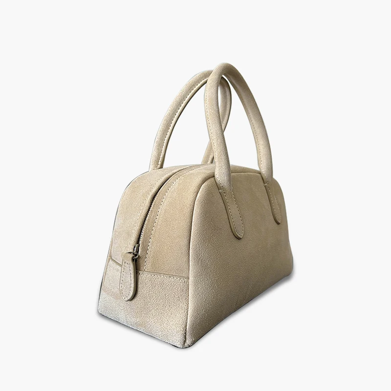 MABULA-Sac à main en cuir suédé véritable avec poignée supérieure pour femme, sac à main Boston vintage, sac de téléphone pour femme, design de luxe, mode bohème