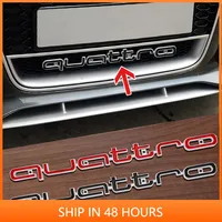 3D ABS Quattro Emblem Car Front Grille Badge LOGO Auto Accessorie For Audi SLine A5 C6 C5 A1 A7 Q3 TT S3 B5 A3 8P 8V B6 8L Q2 S4