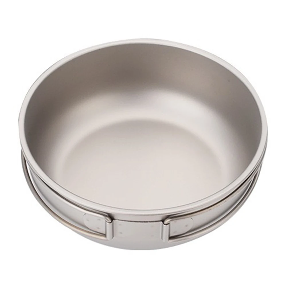 For Ultralight /Pure Ti Frypan Foldable Handle Frying Pan Griddle For Outdoor Camping Hiking Picnic Cooking Cookware