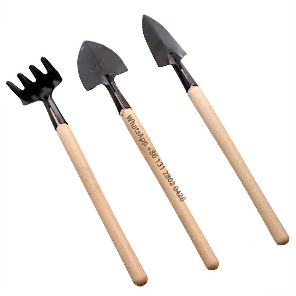 Three piece set of iron gardening tools, succulent plants, loosening soil, turning pots, changing pots, multifunctional shovel,