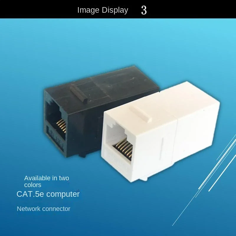 10 łączników trapezowych Ethernet LAN CAT.5E, złącze żeński do żeńskiego RJ45, gniazdo UTP panel ścienny 5e czarne, białe