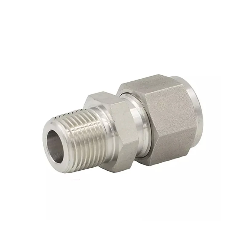 304 Stainless Steel Double Ferrule Fitting 6mm 8mm 10mm 12mm Tube to 1/8