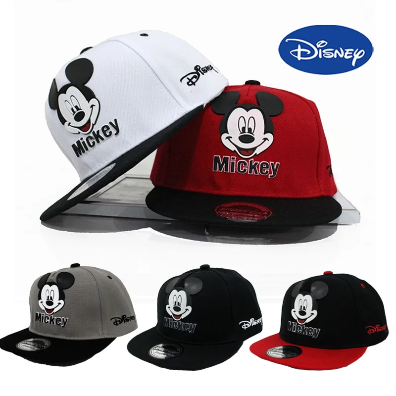 Disney Mickey Mouse Hats Cartoon Kids Summer Fashion Hip Hop Baseball Cap Boy and Girls Sunscreen Mesh Hats Baseball Cap Gifts