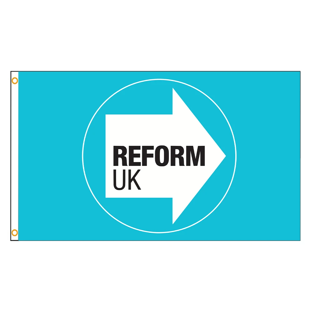 60X90CM 90X150CM Reform UK FLAG Polyester Printing British Political Parties Flag Banner Wall Art Home Outdoor Decor Tapestry