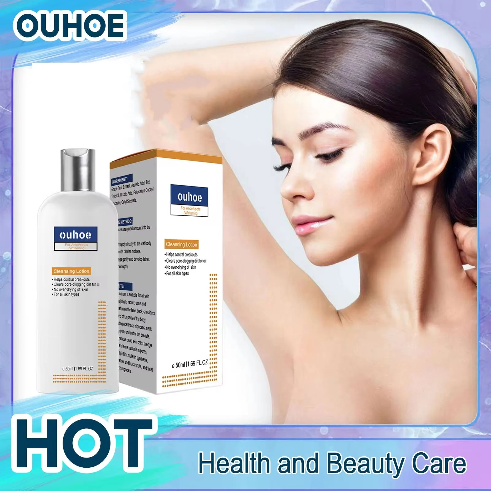 

Отбеливающее очищающее средство для лица, удаление мелазмы, темных пятен, выцветание меланина, пигментация, против прыщей, увлажнение, осветление, гладкий уход за кожей лица