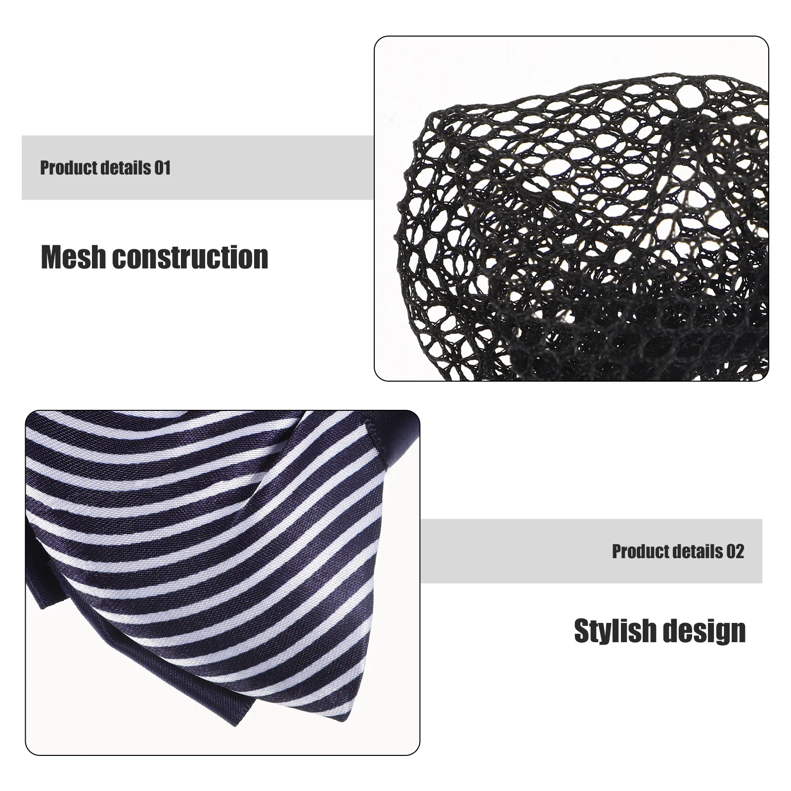 

Elegant Women Hair Bun Cover Stylish Bowknot Barrette Professional Accessory for Hotel Airline Banking Nursing Industries