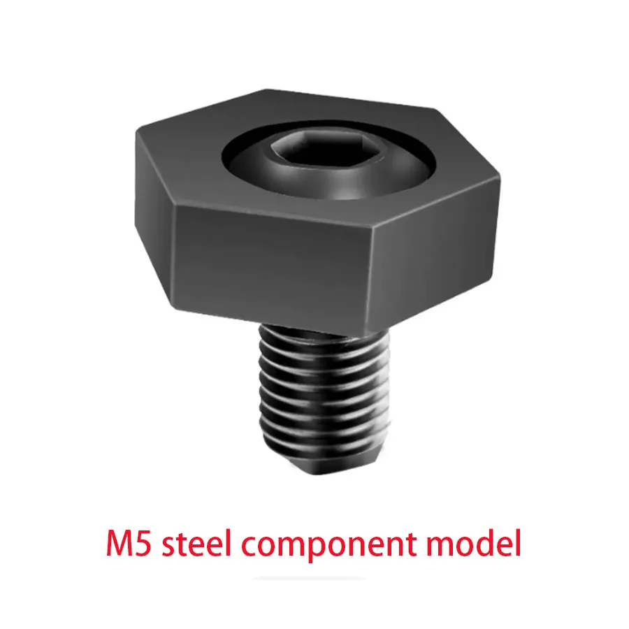 CNC machining center fixture, six sided double eccentric fixture, cam locking fixing, unequal division, adjustable side top