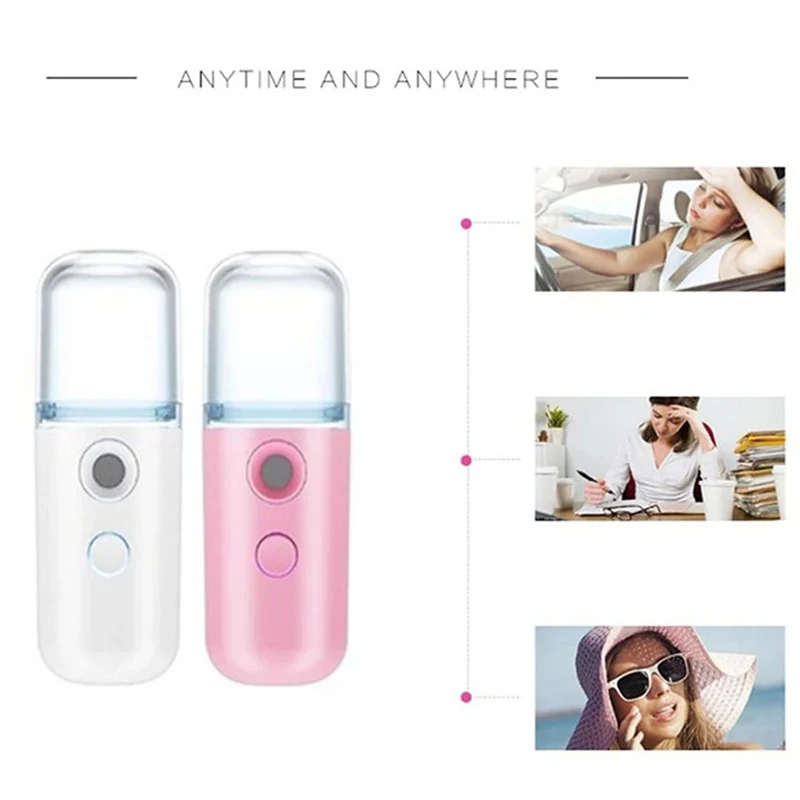 Hot Sale 30ml Wireless Mini Humidifier Rechargeable Cool Mist Sprayer for Car Home Office Personal Use