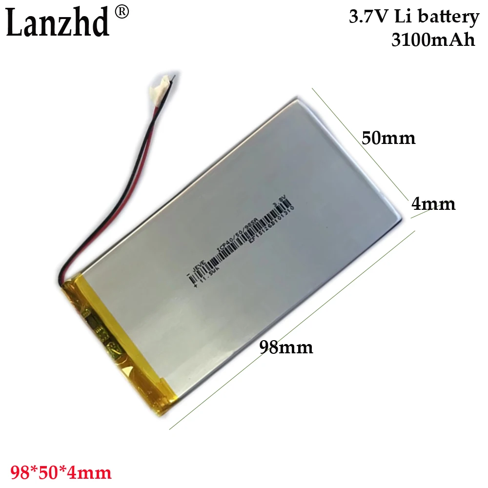 1-12pcs 3.8V Li polymer lithium battery 3100MAH high voltage For mobile phone built-in electric LED lighting 405098