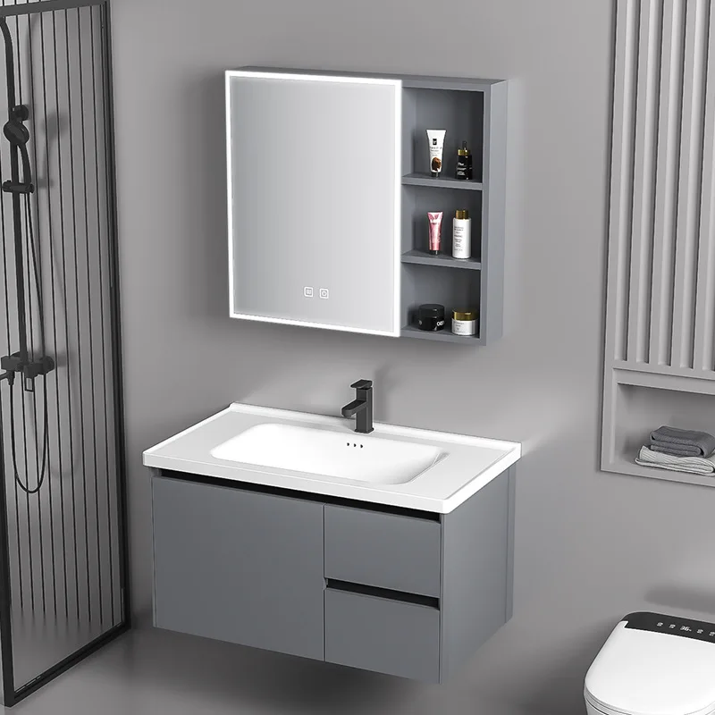 Gabinetes De baño De nuevo estilo para Hotel, gabinetes De baño De cerámica De lujo para casa, muebles minimalistas para el hogar, Gabinete De Baño Lsysg