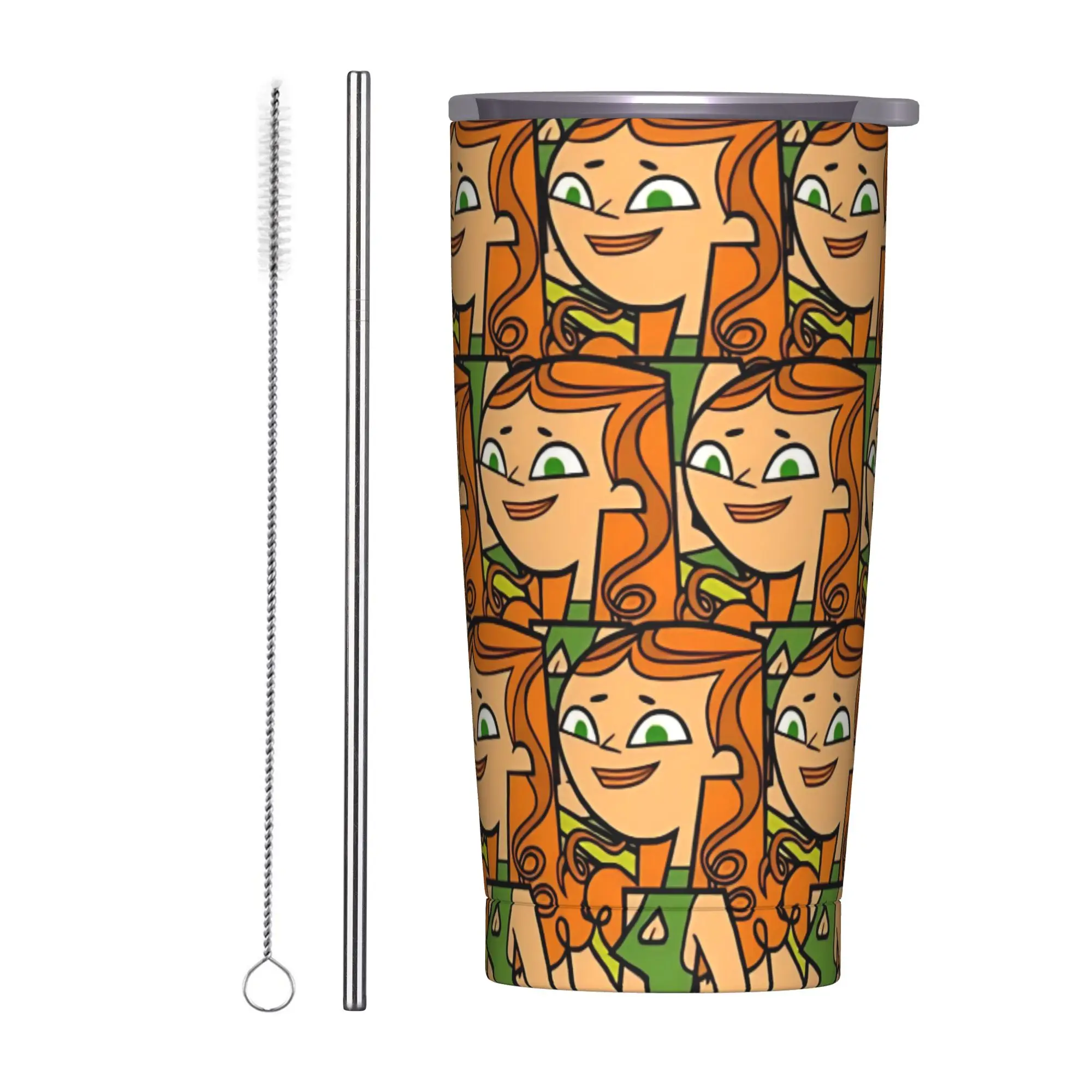 Totals Dramas Izzy Tumbler Vacuum Insulated  Thermal Cup with Lid Straw Car Mugs Spill Proof, 20oz