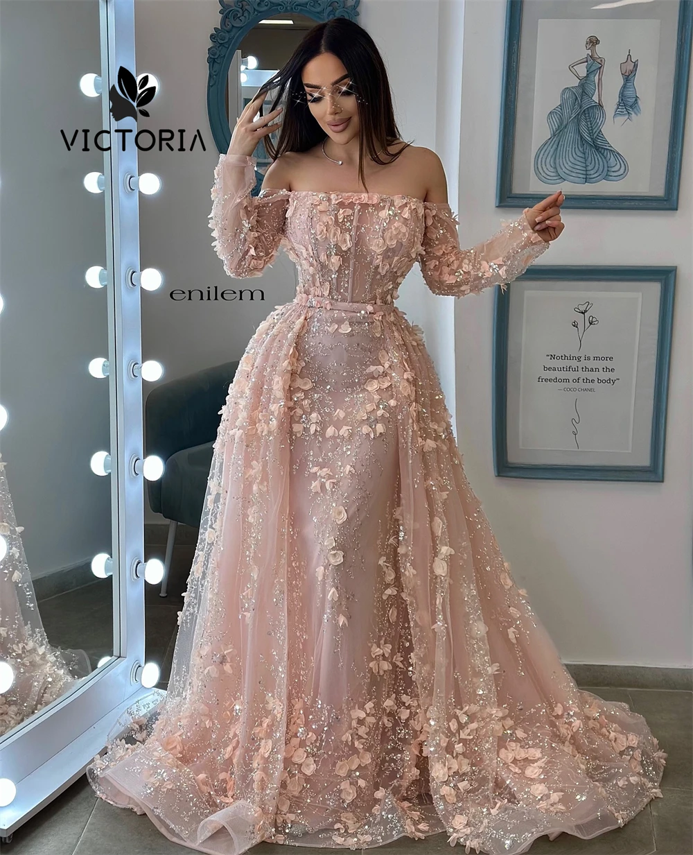 

Princess Light Pink Evening Dress With Train Tiered Birthday Party Dresse Saudi Arabi فساتين سهرة Prom Dresses 2025 Customized
