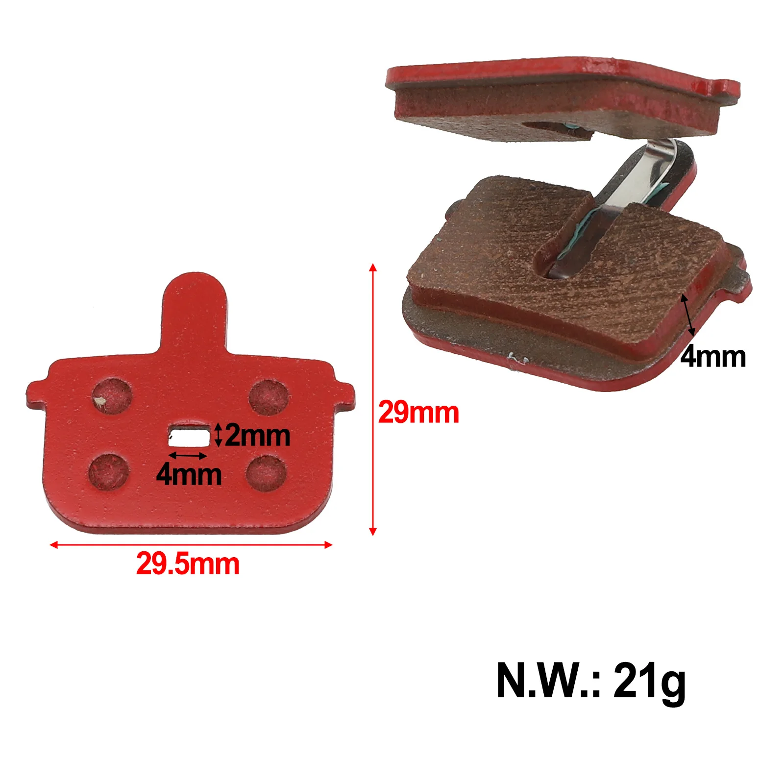 1pair Brake Pad For Kugoo G Booster Electric Scooter Rectangular Hollow Bicycle Brake Caliper Semi Metal For Cycling Accessories