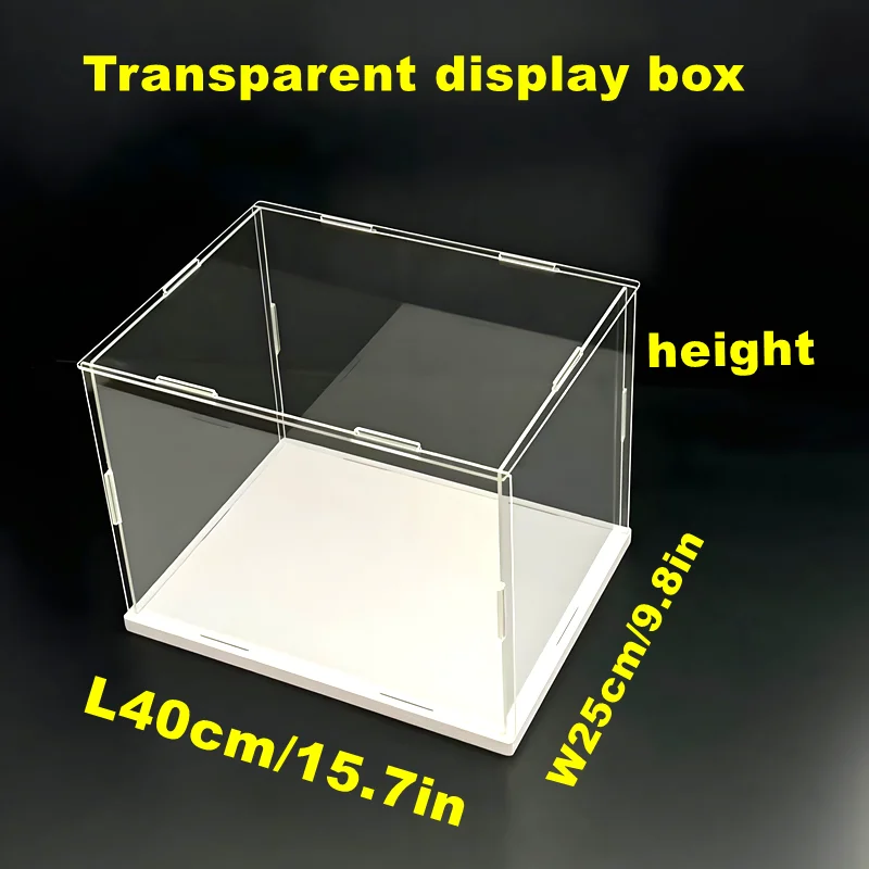 1 Stück Transparente Selbstmontierbare Acryl-Vitrine Staubdichte Aufbewahrungsvitrine, Geeignet für Automodelle/Spielzeug/Sammlerstücke