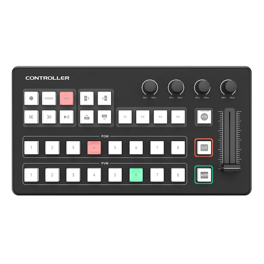 MYTECH Midi Panel Video Switcher Mixer Mini Video Record 8-channel Controller With Usb for Ptz Camera Streaming