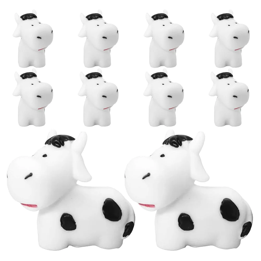 

10Pcs Mini Cow Resin Farm Animal Decorations Miniature Fairy Garden Cake Toppers Tiny Cow Ornaments Indoor Outdoor DIY