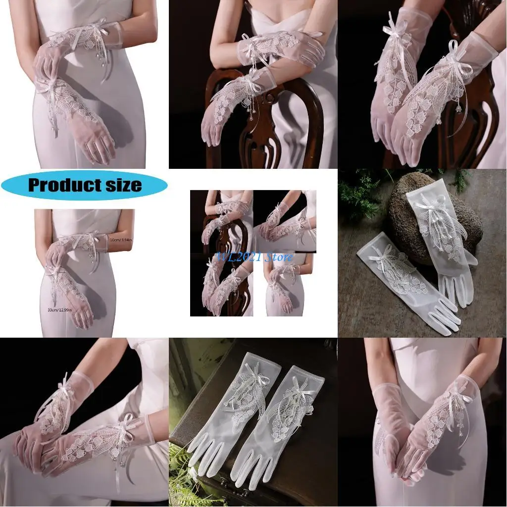 

G5GC Wedding Gloves Proms Gloves for Operas Stage Shows Evening Dinner Dancing