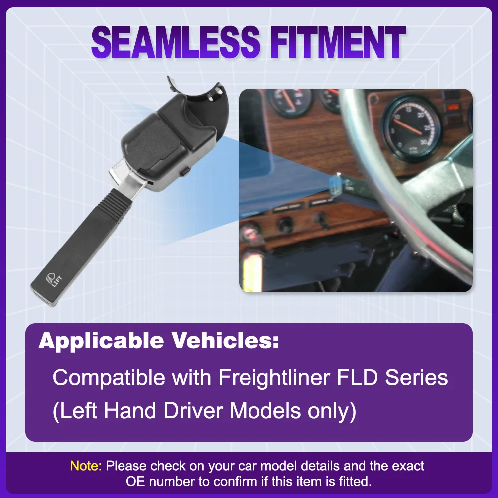 8 دبابيس الثقيلة بدوره إشارة مفتاح الإضاءة مع المخاطر لسلسلة Freightliner FLD LHD 577.46010، 1481177، TL3005، 999177 #1