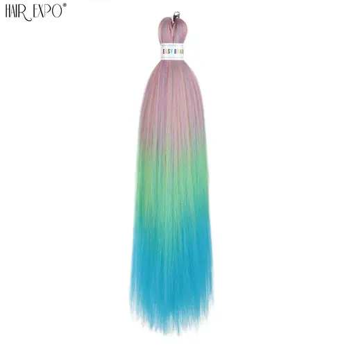 26Inch Easy Braids Hair Synthetic Colourful Pre Stretched Braiding Hair Extensions Jumbo Braids Ombre Yaki Long Straight Hair - Image 72