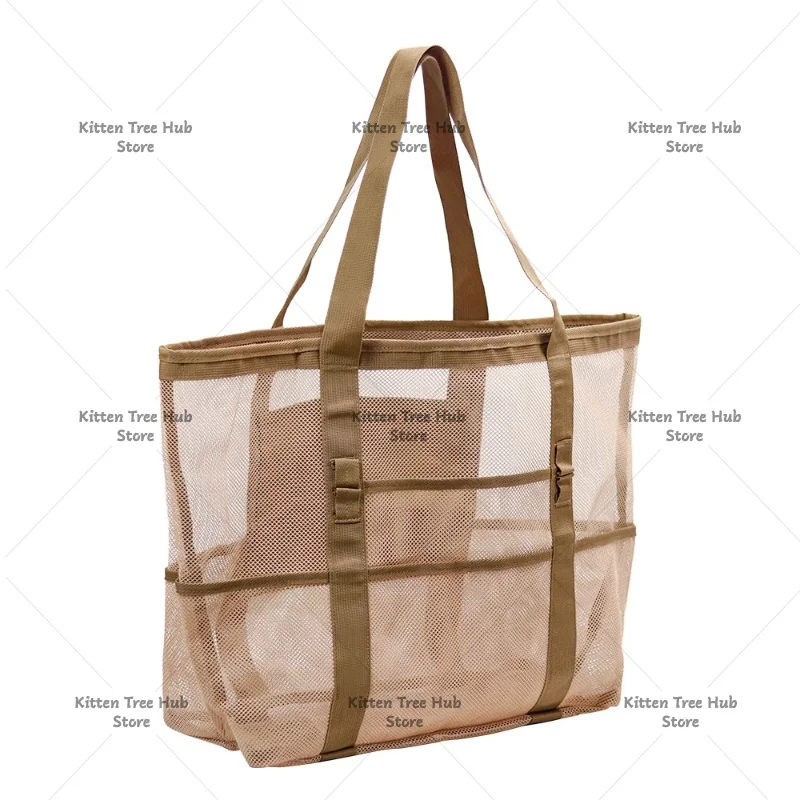 Summer Beach Swimming Storage Bag Mesh Bag Shopping Bag Organizing Storage
