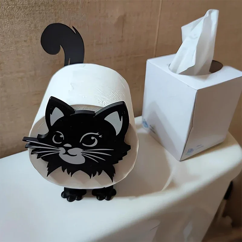 

Cat Toilet Paper Holder 2025 New Funny Toilet Roll Holder Cute 3D Printed Cat Roll Holder Farmhouse Bathroom Decor Accessories